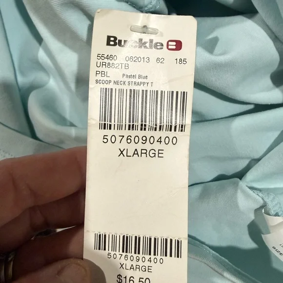 Casual Light Blue Sleeveless Top - Picture 3 of 3